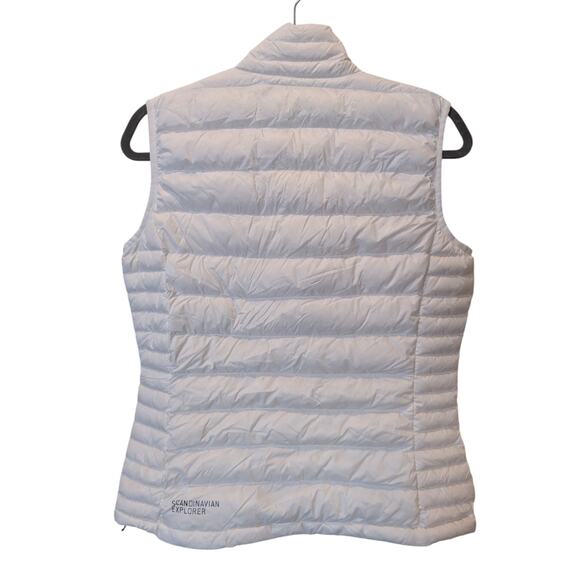 Scandinavian Explorer White Down Feather Puffer Vest with Travel Bag Medium - Picture 4 of 8